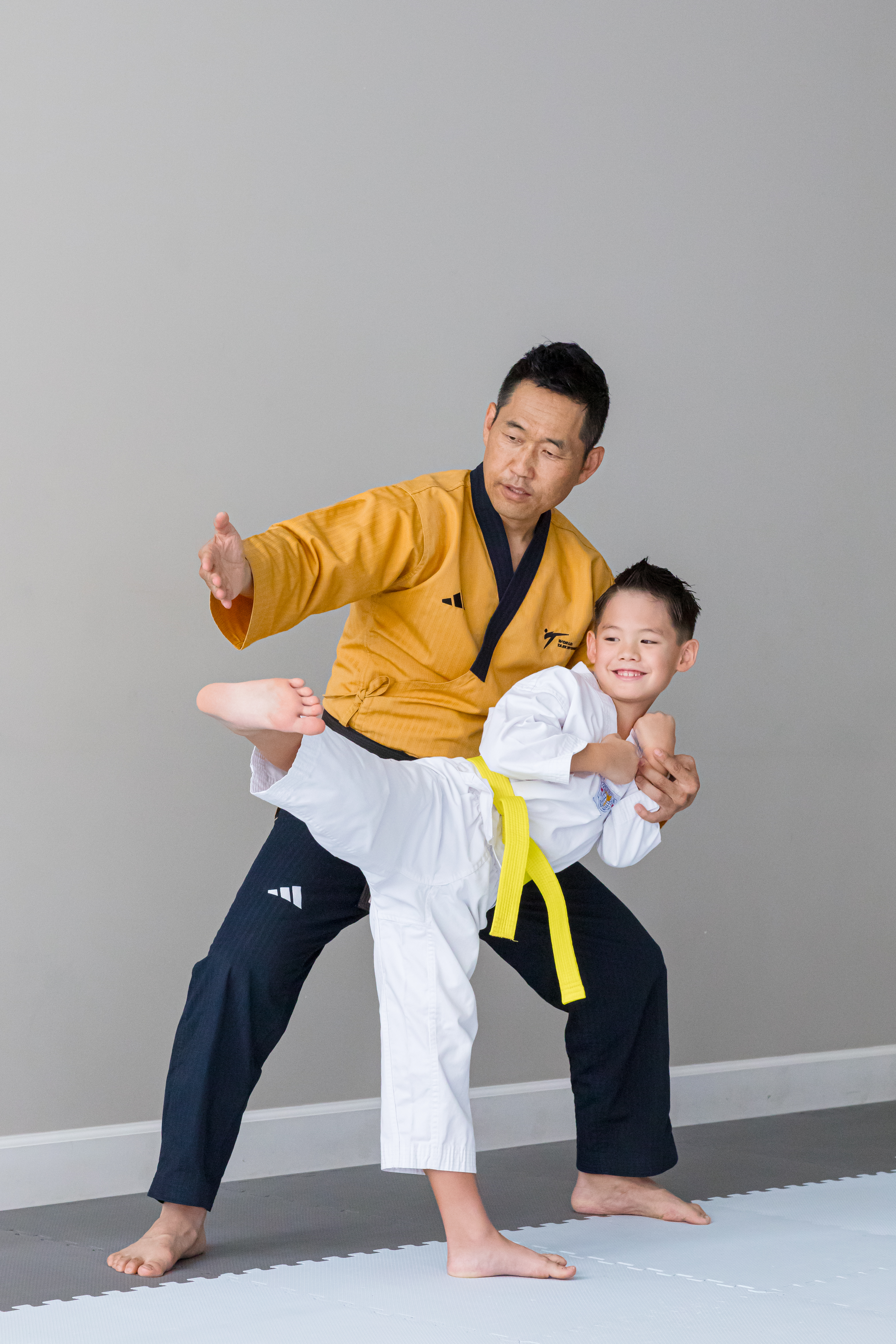 Little Tigers students training Taekwondo in Plano